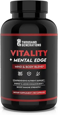 Thousand Generations - Nootropic Brain Booster – Fígado de Boi Criado a Pasto | Potencialize sua Mente | 100g