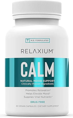 Calm: Alívio do Estresse, Não Viciante, Fórmula Relaxante - Relaxium