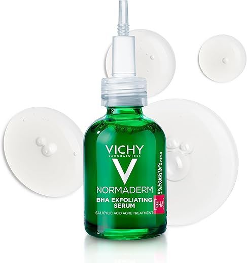 Normaderm BHA Serum Esfoliante | Tratamento para Acne com Ácido Salicílico para o Rosto | Fórmula com 4%% de Ácido Glicólico | Esfoliante Facial Suave Elimina Cravos - Vichy