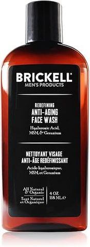 Brickell Men's Products - Gel Facial de Limpeza Anti-Envelhecimento para Homens Brickell, Natural e Orgânico, Firmeza e Espuma