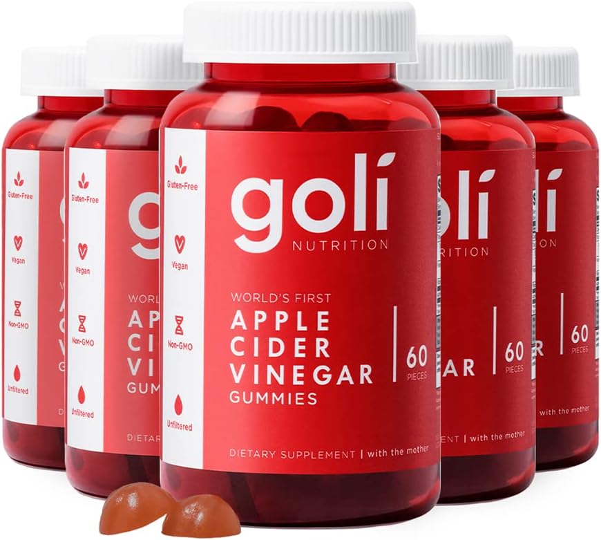 Gummy Vitamins de Vinagre de Maçã – 300 Unidades – Vitamina B12, Sem Gelatina, Sem Glúten, Vegano - Goli