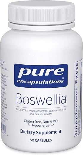 Suplemento Boswellia Pure Encapsulations – Saúde das Articulações, Trato Gastrointestinal | 60 cápsulas