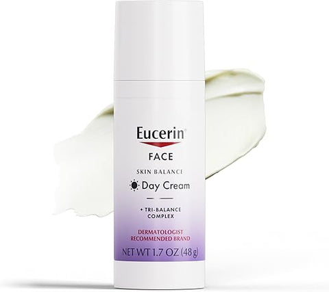 Creme Facial Eucerin Skin Balance, Hidratante para Pele Sensível com Complexo Tri-Balance, 50ml