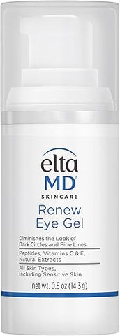 ELTA MD Gel para os Olhos Reduz Olheiras, Linhas Finas e Bolsas – Frasco de Gel com Vitamina C, Peptídeos e Extratos Naturais