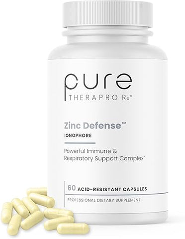 Defesa de Zinco | Cobre Quercetina | 60 Porções em Cápsulas Veganas | L-OptiZinc | 60g - Pure Therapro Rx