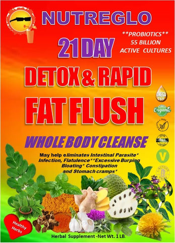 21 Day Rapid Detox e Fat Flush: Bebida Natural para Limpeza Detox, Desintoxicação do Sangue e Limpeza Completa do Corpo - Nutreglo