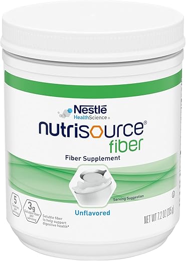 NESTLE NUTRITIONAL - NutriSOURCE – Suplemento de Fibra em Pó Sabor Neutro 15 Calorias / 1 colher de sopa (4 g) Embalagem em Pó 205 g – Cada 1