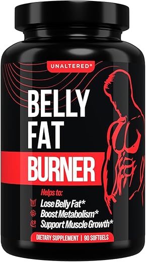 Queimador de Gordura Abdominal UNALTERED para Homens – Perca Gordura Abdominal, Fortaleça os Abdominais, Apoie o Crescimento Muscular Magro – Jitter