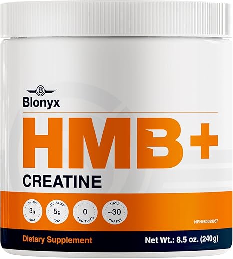 Blonyx - HMB Creatine – 3g Diários para Força e Potência Aumentadas | Marca: HMB