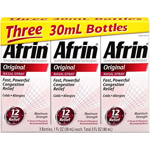 Spray Nasal Original, 3 Pacotes, 30 ml por Pacote – Compre Agora! - Afrin