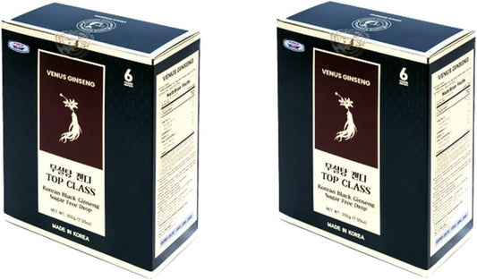 Generic - Caixa Dupla de Balas de Ginseng Negro – Hai Hop Keo Hac Sam – 200g por Caixa com Duas Caixas por Pedido – Produto da Coreia do Sul