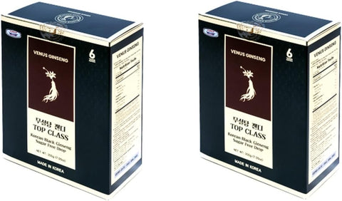 Generic - Caixa Dupla de Balas de Ginseng Negro – Hai Hop Keo Hac Sam – 200g por Caixa com Duas Caixas por Pedido – Produto da Coreia do Sul