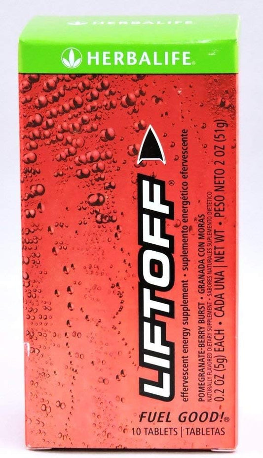 Liftoff – Bebida Energética, Explosão de Romã e Frutas Vermelhas, 10 comprimidos – 100% Natural e Revigorante - Herbalife