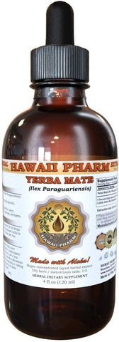 Hawaii Pharm - HawaiiPharm Extrato Líquido de Yerba Mate, Yerba Mate Orgânica (Ilex Paraguariensis) Tintura, Herbal, Feito nos EUA, 60 ml