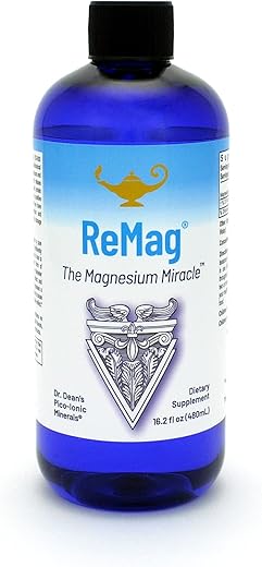 ReMag Pico-Iônico de Magnésio Líquido por RnA ReSet. Fórmula da Dra. Carolyn Dean para Absorção Completa. Experimente o Milagre do Magnésio. 480 ml