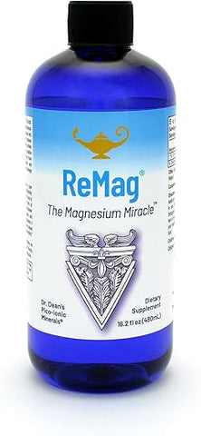 ReMag Pico-Iônico de Magnésio Líquido por RnA ReSet. Fórmula da Dra. Carolyn Dean para Absorção Completa. Experimente o Milagre do Magnésio. 480 ml