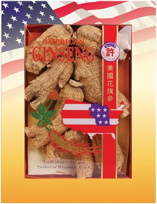 Root to Health - Hsu’s Ginseng Raízes de Ginseng Americano Cultivado Jumbo Curto (113g/Box)
