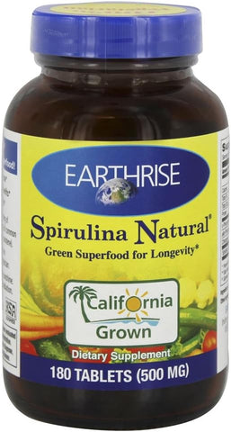 Spirulina 500mg – Superalimento em Cápsulas – Energia Natural - Earthrise