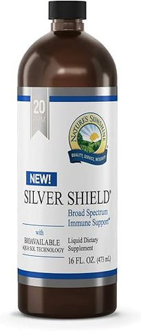 Nature's Sunshine - Nature’s Sunshine Silver Shield Líquido 473ml | Prata Coloidal Líquida com Tecnologia Aqua Sol Oferece Suporte Imunológico e Proteção