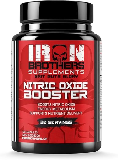Booster de Óxido Nítrico | Suplemento Extra Forte para Bombas Musculares | Pré-Treino com L-Arginina | Fluxo Máximo de Sangue - Iron Brothers Supplements