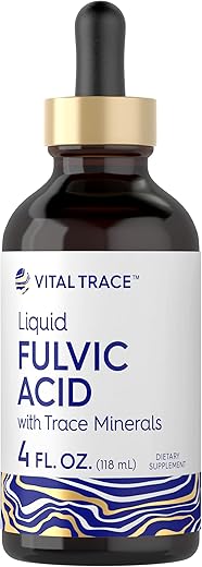 Fulvic Acid Drops 118 ml | Minerais Traços Líquidos | Suplemento Iônico | Vegetariano, Não-OGM - Carlyle