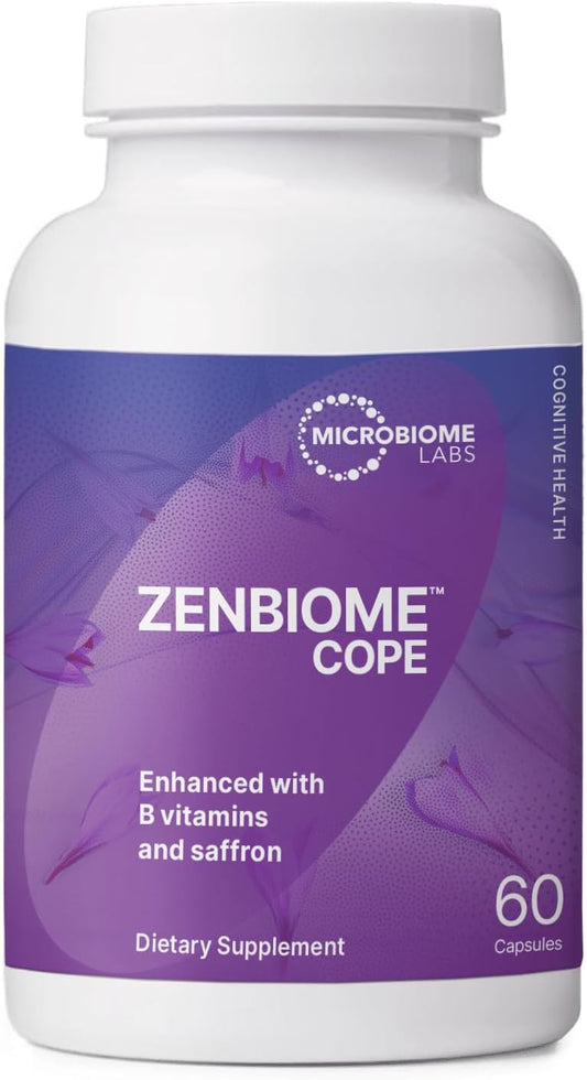 Zenbiome COPE – Suporte para o Humor com Probióticos e Vitaminas B6, B12 - Microbiome Labs