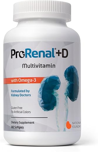 Nephroceuticals - ProRenal D com Ômega-3 Óleo de Peixe Multivitamínico Renal 90 Dias – Fornecimento