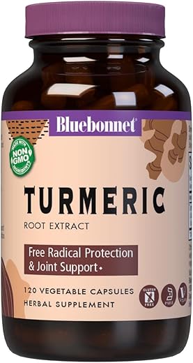 Bluebonnet - BlueBonnet Extrato de Raiz de Cúrcuma, 120 Cápsulas – Suplemento de Alta Qualidade
