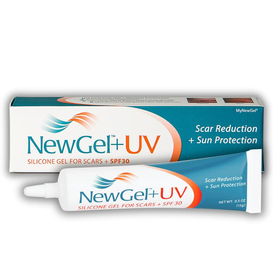 MyNewGel - NewGel UV Avançado Gel de Silicone para Cicatrizes Antigas e Novas com FPS30 Protetor Solar Mineral, Ideal para Cicatrizes Faciais Expostas ao Sol. 15g