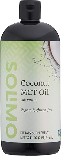 Óleo de Coco Líquido Solimo MCT da Amazon, Sem Sabor, 946 ml (1 Embalagem)