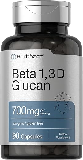 Beta Glucan 1 3D 700 mg | 90 Cápsulas | Beta 1,3, 1,6 D Glucan | Suplemento Sem OGM, Sem Glúten | Marca Horbäach - Horbäach