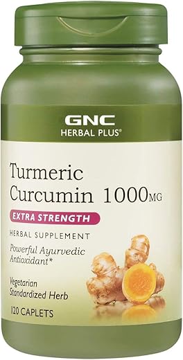 Herbal Plus Curcumin 1000mg Extra Forte, 120 Cápsulas, Suporte Antioxidante - GNC