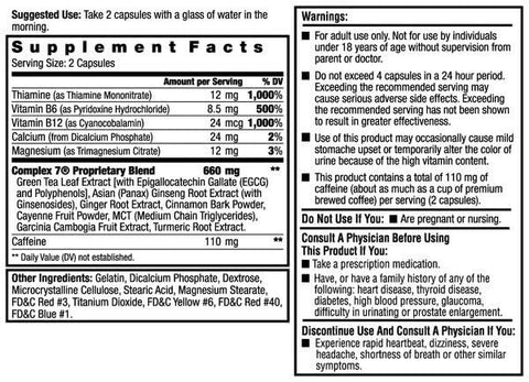 Dexatrim Max Complex-7 | Perca Peso | Fórmula Avançada | 60 Cápsulas - ILIOS