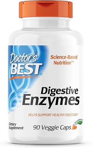 Doctor's BEST - Doctor’s Best Enzimas Digestivas Vegetarianas Sem OGM, 90 Cápsulas Vegetais – Livre de Glúten