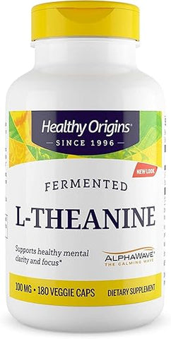 L-Theanine (AlphaWave) 100 mg – Suporte ao Estresse – Favorece o Foco Saudável - Healthy Origins