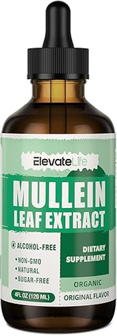 ElevateLife - Gotas de Verbascum para os Pulmões – Extrato de Folha de Verbascum – Desintoxicação Pulmonar