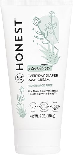 Creme para Assaduras de Fraldas Hypoallergenic da The Honest Company | Pomada Calmante Hidratante com Óxido de Zinco | Reconhecido pela NEA, Livre de Crueldade | Tamanho Econômico, 6 g
