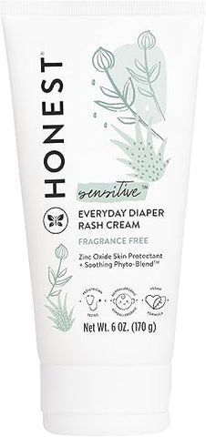 Creme para Assaduras de Fraldas Hypoallergenic da The Honest Company | Pomada Calmante Hidratante com Óxido de Zinco | Reconhecido pela NEA, Livre de Crueldade | Tamanho Econômico, 6 g