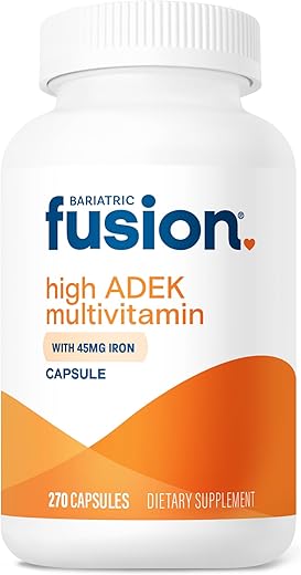 High ADEK Multivitamínico com Ferro | Multivitamínico Bariátrico para Switch Duodenal | Vitaminas ADEK Fáceis de Engolir | 270 Cápsulas | Suprimento de Três Meses - Bariatric Fusion