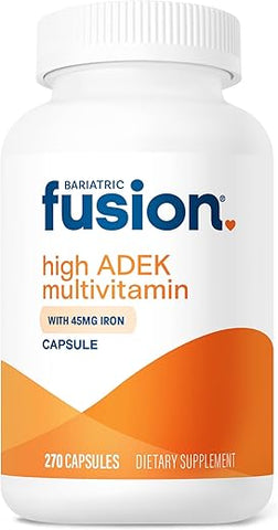 High ADEK Multivitamínico com Ferro | Multivitamínico Bariátrico para Switch Duodenal | Vitaminas ADEK Fáceis de Engolir | 270 Cápsulas | Suprimento de Três Meses - Bariatric Fusion