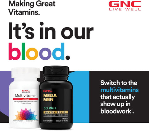 GNC Mega Men Energy & Metabolism Multivitamin | Antioxidants and Increased Calorie Burning | 180 Count