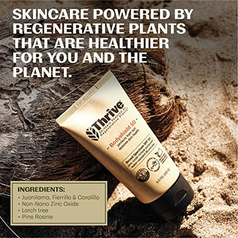 Thrive Natural Care - Protetor Solar Thrive Reef Safe SPF50 – Hawaii 104 Compatível com Recifes – Protetor Solar Mineral Não-Nano Óxido de Zinco – Vegano, (165 ml (1 unidade))