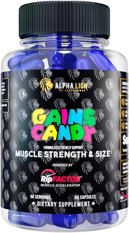 Gains Candy – Pílulas Suplementares para Crescimento Muscular e Tamanho - ALPHA LION