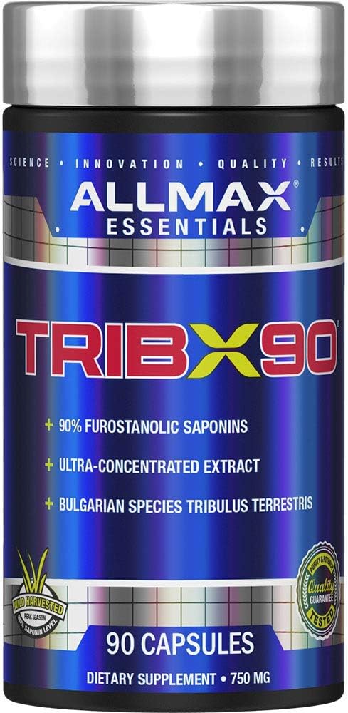 Trib X 90 – Extrato Ultra Concentrado de Tribulus Búlgaro, 90 Cápsulas - ALLMAX Nutrition