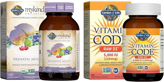 Organics – Multivitamínico Pré-Natal para Mulheres com Vitamina D3, B6, B12, C – 60 cápsulas - Garden of Life