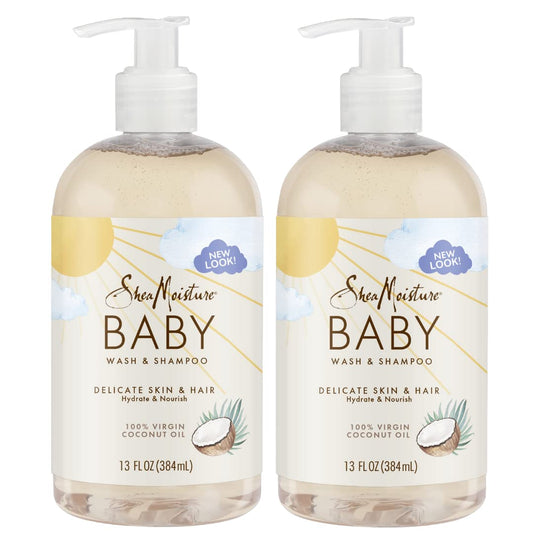 SheaMoisture - Shea Moisture Baby Essentials – Gel de Banho para Bebê com Óleo de Coco 100% Virgem – 200ml