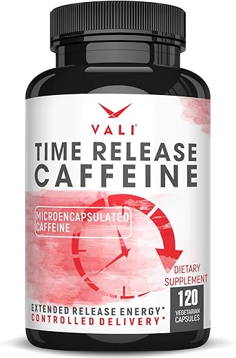 Cápsulas de Cafeína de Liberação Prolongada 100mg – Energia Estendida Inteligente - VALI