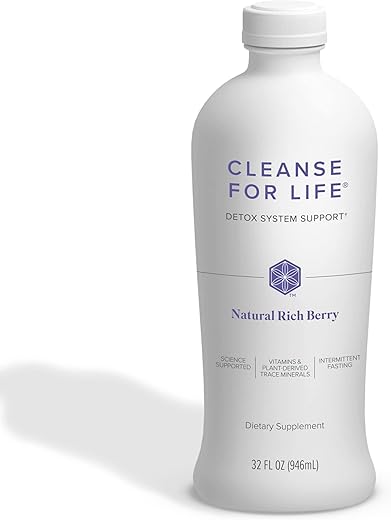 Cleanse for Life – Bebida Detox com Vitamina B12, Niacina e Vitamina B6 para Bem-Estar Geral – Frasco de 32 ml (Sabor Natural de Frutas Vermelhas), Embalagem Pode Variar - Isagenix