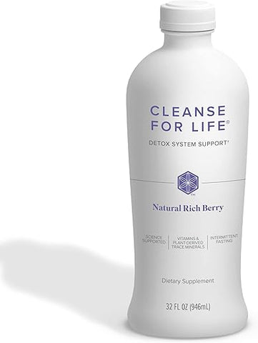 Cleanse for Life – Bebida Detox com Vitamina B12, Niacina e Vitamina B6 para Bem-Estar Geral – Frasco de 32 ml (Sabor Natural de Frutas Vermelhas), Embalagem Pode Variar - Isagenix