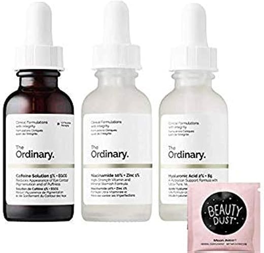 THE ORDINARY - Conjunto de Sérum Facial The Ordinary! Solução de Cafeína 5%% EGCG! Ácido Hialurônico 2%% B5! Niacinamida 10%% Zinco 1%%! Combate Manchas Visíveis e Melhora a Textura da Pele